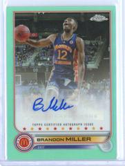 Brandon Miller [Aqua] Basketball Cards 2022 Topps Chrome McDonald's All-American Autographs Prices