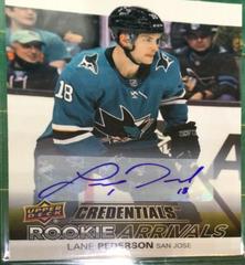 Lane Pederson [Autograph] #RA-48 Hockey Cards 2021 Upper Deck Credentials Rookie Arrivals Prices