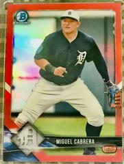 Miguel Cabrera [Red Refractor] #61 Baseball Cards 2018 Bowman Chrome Prices