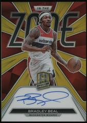 Bradley Beal [Gold] Basketball Cards 2021 Panini Spectra In The Zone Autographs Prices
