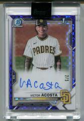 Victor Acosta [X] #CPA-VA Baseball Cards 2021 Bowman Chrome Prospect Autographs Prices