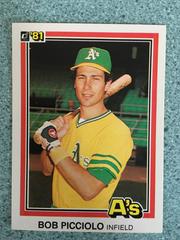 Bob Picciolo [Bob on Front] #357 Baseball Cards 1981 Donruss Prices