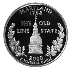 2000 S [CLAD MARYLAND PROOF] Coins State Quarter Prices