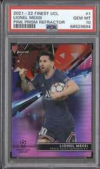 Lionel Messi [Pink Prism] Soccer Cards 2021 Topps Finest UEFA Champions League Prices