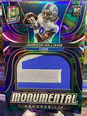 Jameson Williams [Neon Marble] #MME-JWI Football Cards 2022 Panini Spectra Monumental Memorabilia Prices