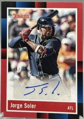 Jorge Soler [Red] #R88S-JO Baseball Cards 2022 Panini Donruss Retro 1988 Signatures Prices