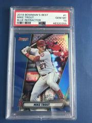 Mike Trout [Blue Refractor] #1 Baseball Cards 2019 Bowman's Best Prices