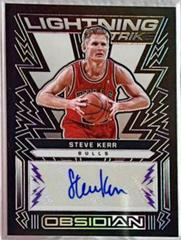 Steve Kerr [Purple] #LSS-SKR Basketball Cards 2021 Panini Obsidian Lightning Strike Signatures Prices