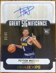 Peyton Watson [Gold] #GS-PWT Basketball Cards 2022 Panini Hoops Great SIGnificance Autographs Prices