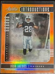 Josh Jacobs [Spectrum Orange] #12 Football Cards 2019 Panini Absolute Introductions Prices