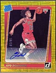 Ayo Dosunmu [Signatures Choice Gold] Basketball Cards 2021 Panini Donruss Prices