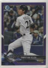 Christian Yelich [Purple Refractor] Baseball Cards 2018 Bowman Chrome Prices