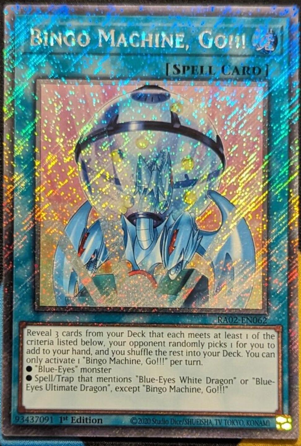 Bingo Machine, Go!!! [Platinum Secret Rare] RA02-EN062 YuGiOh 25th Anniversary Rarity Collection II