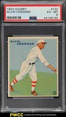 Alvin Crowder #122 Baseball Cards 1933 Goudey Prices
