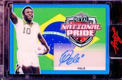 Pele [Prismatic Blue] #NP-P1 Soccer Cards 2022 Leaf Metal National Pride Autographs Prices