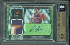 Cameron Johnson [Electric Etch Green] #RA-CJN Basketball Cards 2019 Panini Obsidian Rookie Autographs Prices