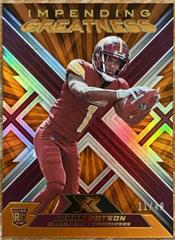 Jahan Dotson [Orange] #IMG-10 Football Cards 2022 Panini XR Impending Greatness Prices