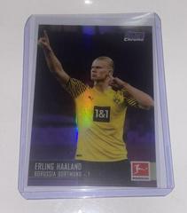 Erling Haaland [Purple Refractor] Soccer Cards 2021 Stadium Club Chrome Bundesliga Prices
