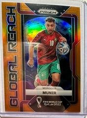 Munir [Orange] #24 Soccer Cards 2022 Panini Prizm World Cup Global Reach Prices