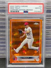 Mike Trout [Orange] #27 Baseball Cards 2022 Topps Chrome Sapphire Prices
