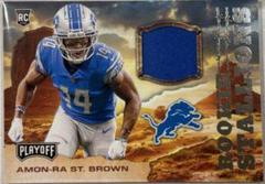 Amon Ra St. Brown #35 Football Cards 2021 Panini Playoff Rookie Stallions Prices