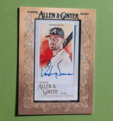 Dansby Swanson [Black Frame] #MA-DSW Baseball Cards 2020 Topps Allen & Ginter Mini Autographs Prices