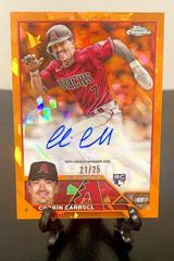 Corbin Carroll [Orange] Baseball Cards 2023 Topps Chrome Update Sapphire Autographs Prices