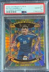 Nicolo Barella #9 Soccer Cards 2022 Panini Select FIFA Stained Glass Prices