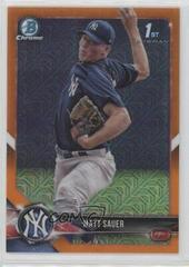 Matt Sauer [Orange Refractor] Baseball Cards 2018 Bowman Chrome Prospects Prices