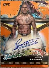 Alex Pereira [Orange Refractor] #FSA-APE Ufc Cards 2024 Topps Chrome UFC Future Stars Autograph Prices