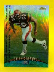 Brian Simmons [Refractor] Football Cards 1998 Topps Finest Prices