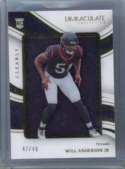 Will Anderson Jr. #39 Football Cards 2023 Panini Immaculate Rookie Patch Prices