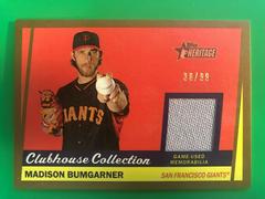 Madison Bumgarner #CCR-MBU Baseball Cards 2016 Topps Heritage Clubhouse Collection Relics Prices