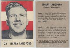 Harry Langford #2A Football Cards 1956 Shredded Wheat Prices