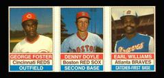 Denny Doyle, Earl Williams, George Foster [Hand Cut Panel] Baseball Cards 1976 Hostess Prices