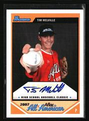 Tim Melville [Autograph] #TM Baseball Cards 2007 Bowman Aflac Prices