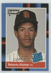 Roberto Alomar #34 Baseball Cards 1988 Leaf Prices
