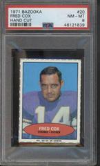 Fred Cox [Hand Cut] Football Cards 1971 Bazooka Prices