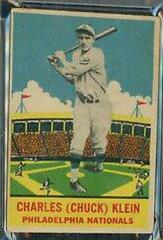 Chuck Klein Baseball Cards 1933 DeLong Prices