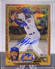 Starling Marte Baseball Cards 2023 Topps Gilded Collection Chrome Gold Etch Autographs Prices