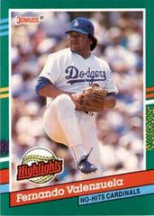 Fernando Valenzuela #BC-11 Baseball Cards 1991 Donruss Highlights Prices