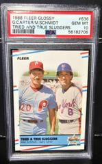 G. Carter, M. Schmidt [Tried and True Sluggers] #636 Baseball Cards 1988 Fleer Glossy Prices