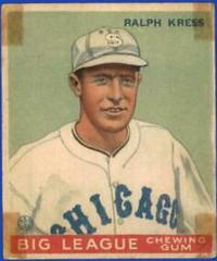 Ralph Kress #33 Baseball Cards 1933 World Wide Gum Prices