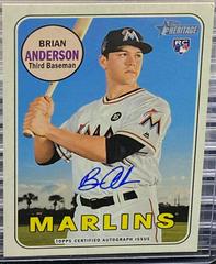Brian Anderson #BA Baseball Cards 2018 Topps Heritage Real One Autographs Prices