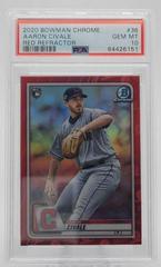 Aaron Civale [Red Refractor] #36 Baseball Cards 2020 Bowman Chrome Prices