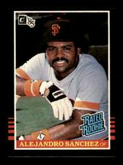 Alejandro Sanchez #43 Baseball Cards 1985 Donruss Prices