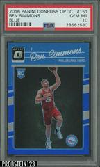 Ben Simmons [Blue] Basketball Cards 2016 Panini Donruss Optic Prices