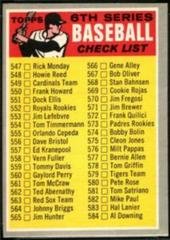 Checklist 547-633 [Brown Bat on Front] #542 Baseball Cards 1970 O Pee Chee Prices