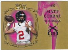 Matt Corral [Silver Pink] Football Cards 2022 Wild Card Matte Smoking Guns Prices