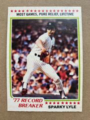 Sparky Lyle [Record Breaker] #237 Baseball Cards 1978 O Pee Chee Prices
